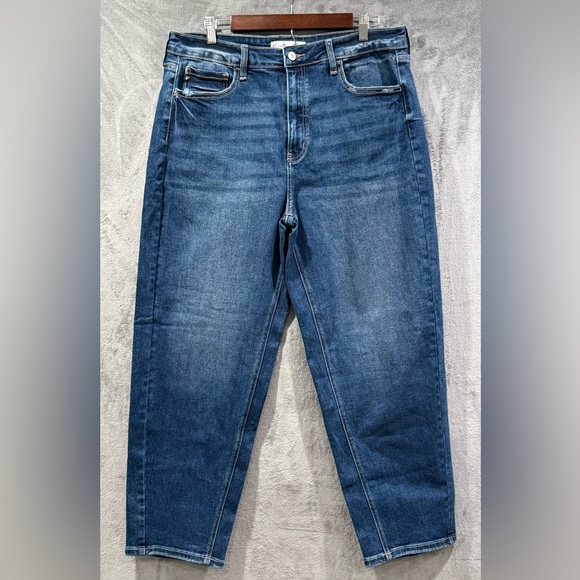 Kancan Jeans Women’s Size 31 High Rise Slim Barrel Leg Jeans Medium Wash Boho - Picture 1 of 10